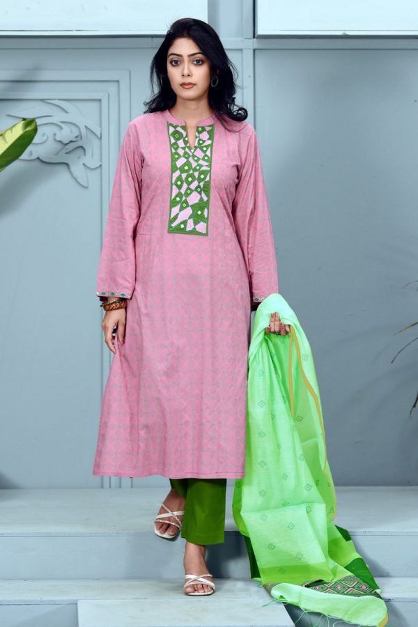 Lemon Yellow Linen Printed Kurti Comes with Palazzo threee
