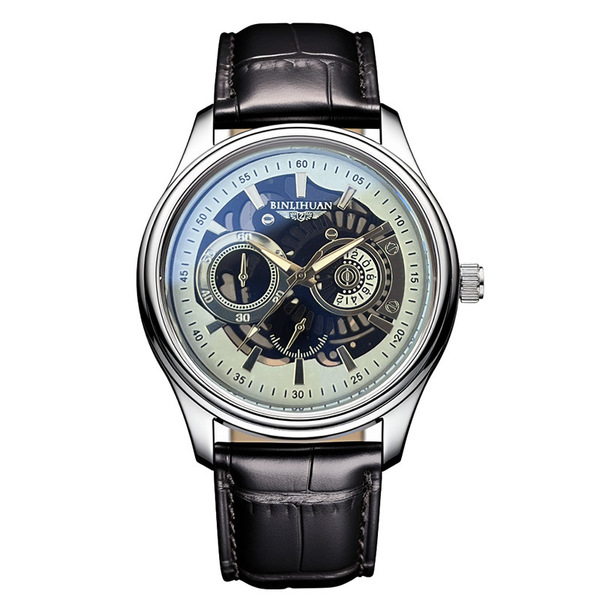 Factory Ready-Made Dropshipping Simple and Fashionable Men's Watch Men's Watch Quartz Watch Belt Aliexpress Cross-Border Export